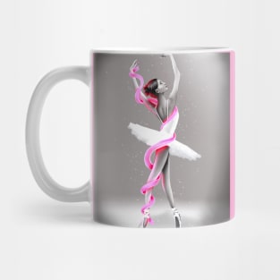 Breast cancer beautiful ballerina Mug